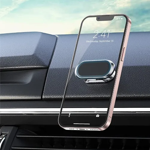 Support téléphone voiture aimant rectangle arrondi rotation 360°