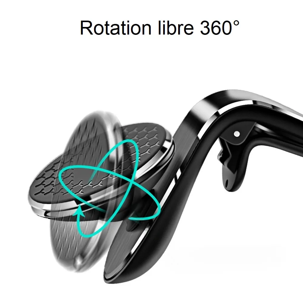 HYY AR Support magnétique pour téléphone de voiture rotatif à 360
