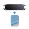 Support téléphone voiture aimant rectangle arrondi Argent