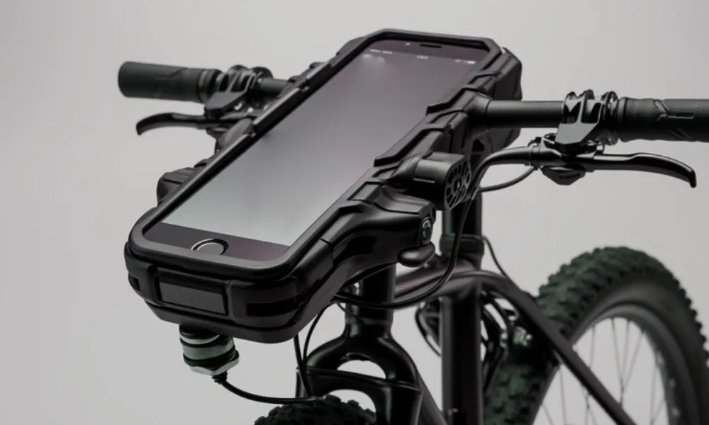 Support téléphone pour vélo avec membrane de protection contre les chocs