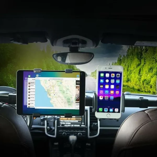 Support téléphone voiture appui-tête 2 en 1