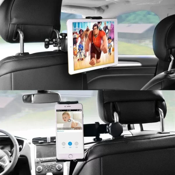 Support téléphone voiture appui-tête extensible