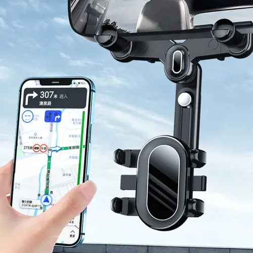 Support téléphone voiture rétroviseur télescopique réglable