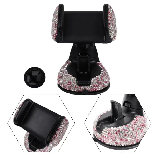 Support téléphone voiture tableau de bord chic pour femme