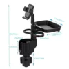 Support téléphone voiture porte gobelet 5 en 1