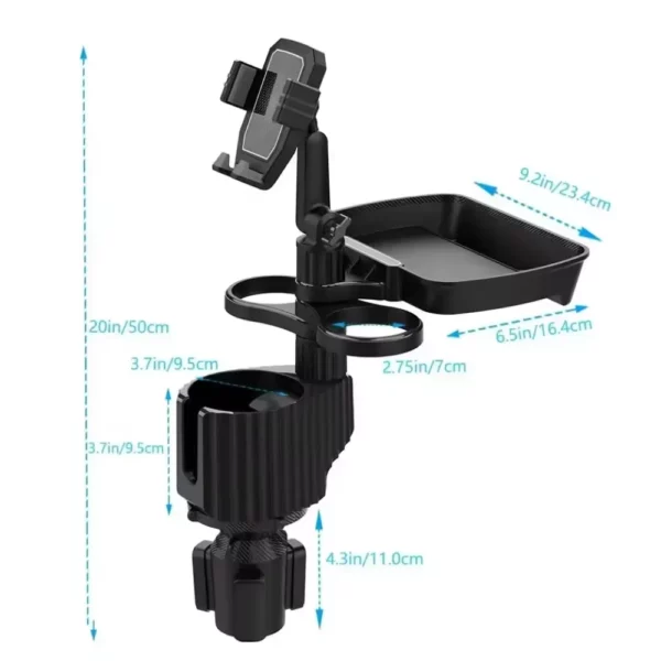 Support téléphone voiture porte gobelet 5 en 1