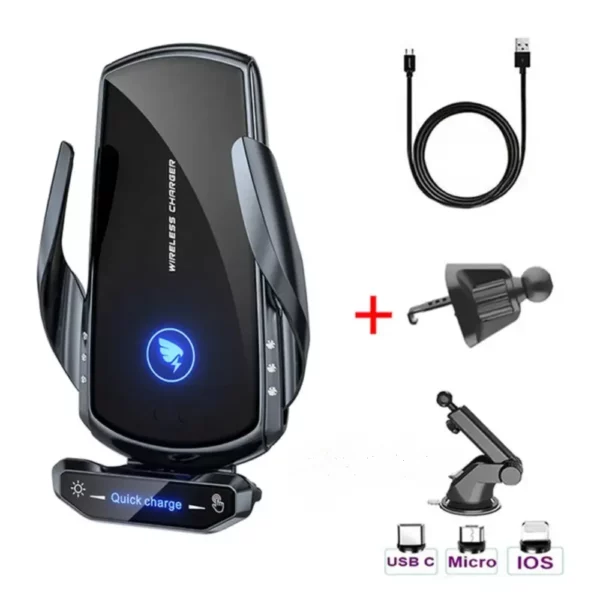 Support téléphone voiture induction magnétique 15W
