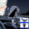 Support telephone voiture pince antiderapante rotation 360 degres