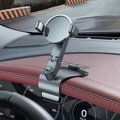 Support téléphone voiture pince base ronde