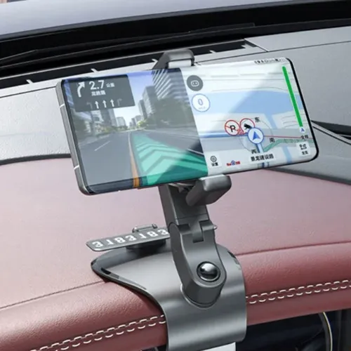 Support téléphone voiture pince base ronde