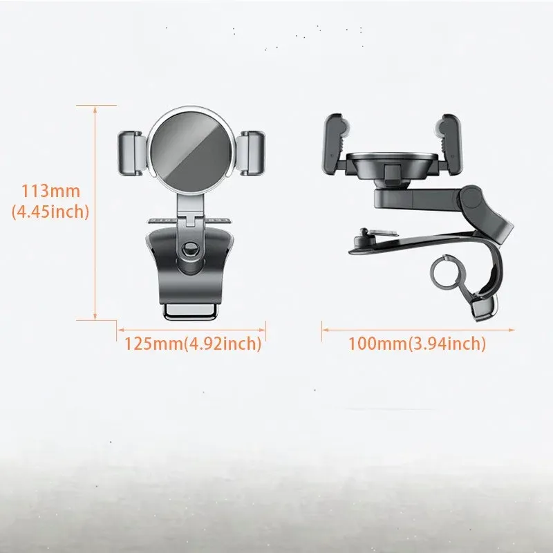 Support téléphone voiture pince base ronde