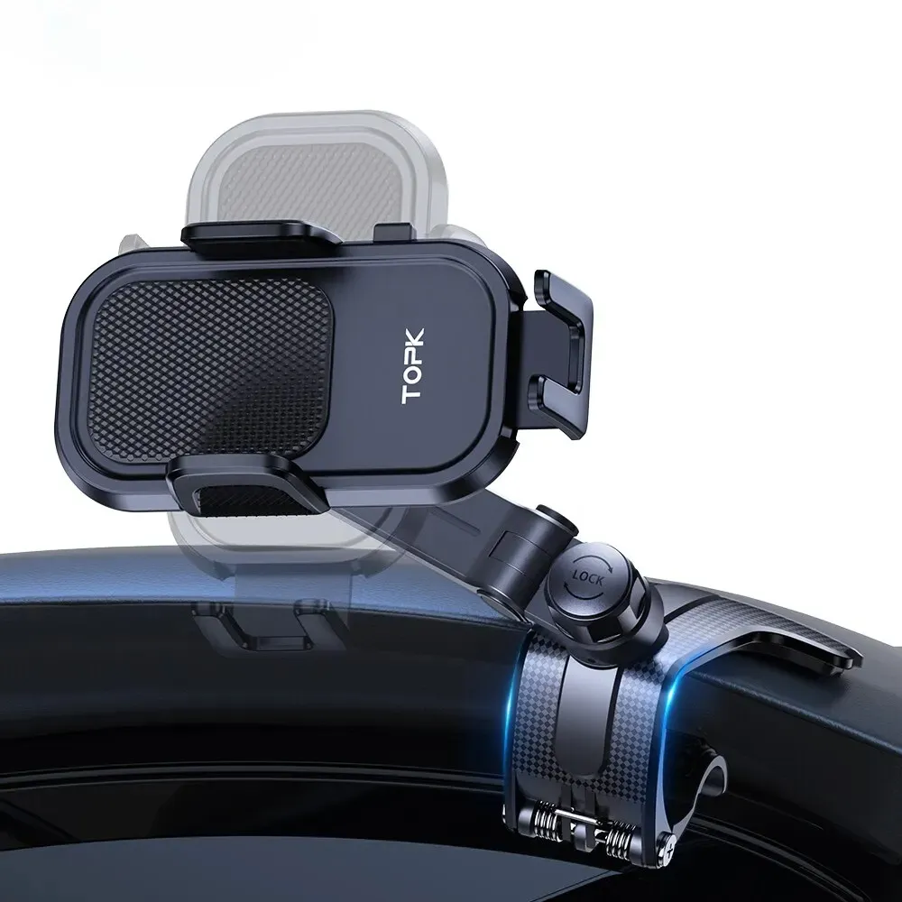 Support téléphone voiture pince bras articulé ajustable