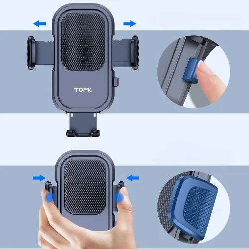 Support téléphone voiture pince bras articulé ajustable