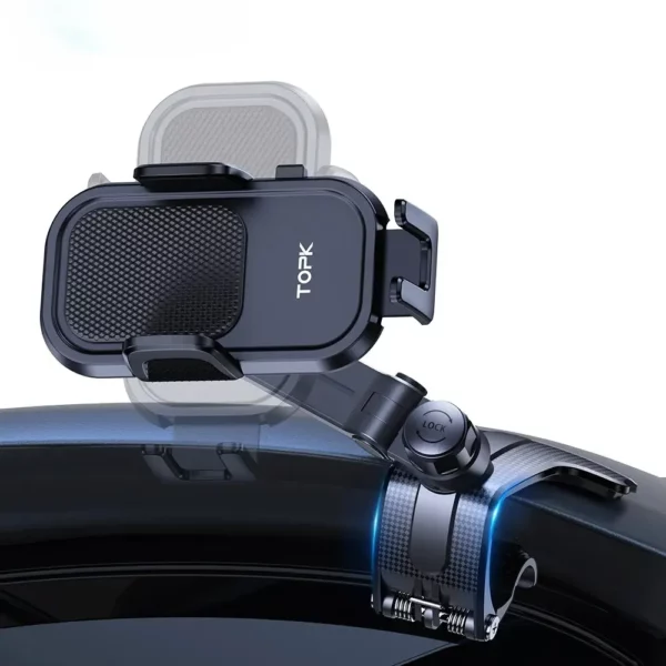 Support téléphone voiture pince bras articulé ajustable