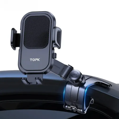 Support téléphone voiture pince bras articulé ajustable