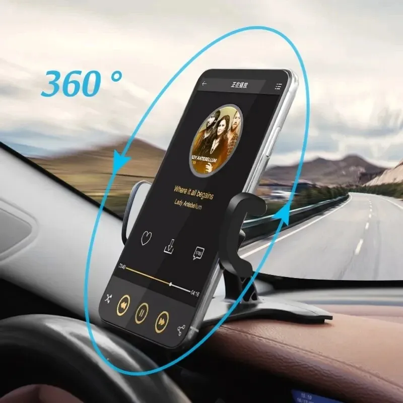 Support téléphone voiture pince rotatif universel