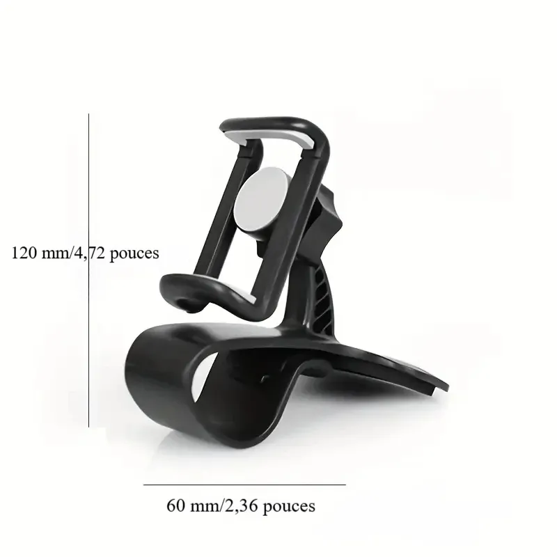Support téléphone voiture pince rotatif universel