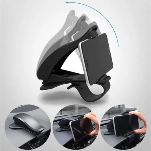 Support téléphone voiture pince rotation 360 degrés